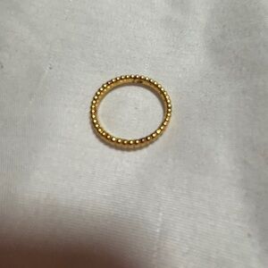 Elegant Gold Beaded Ring 18k Gold Vermeil